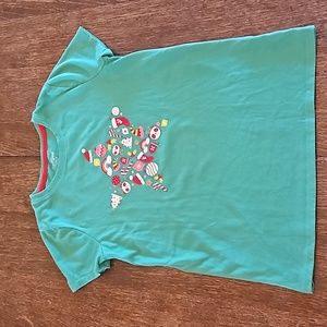 Cat & Jack Girls Holiday T-Shirt, Size L 10/12